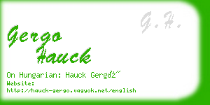 gergo hauck business card